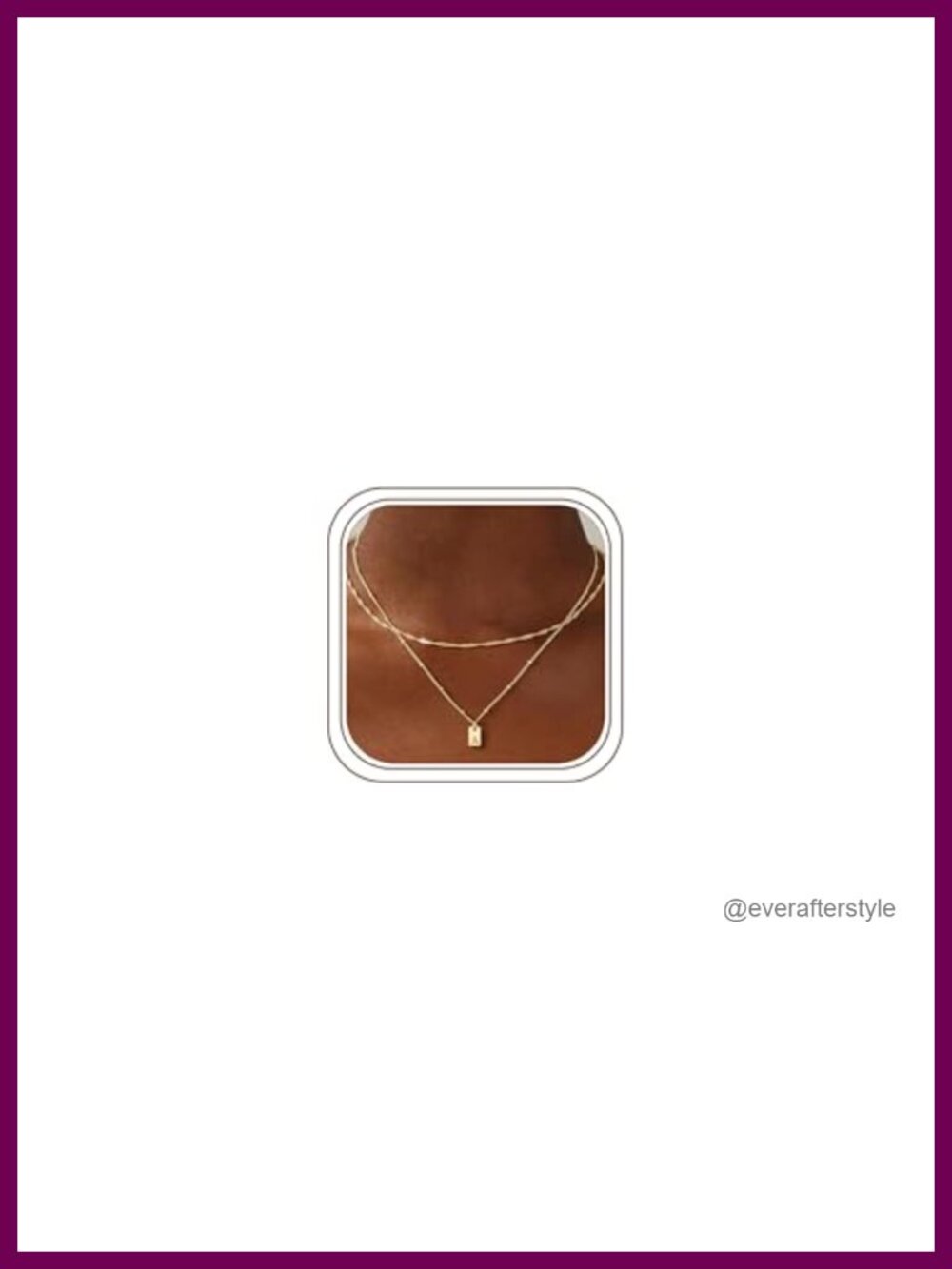 Dainty 14K-Gold-Plated Layered Initial Pendant Necklace for Women